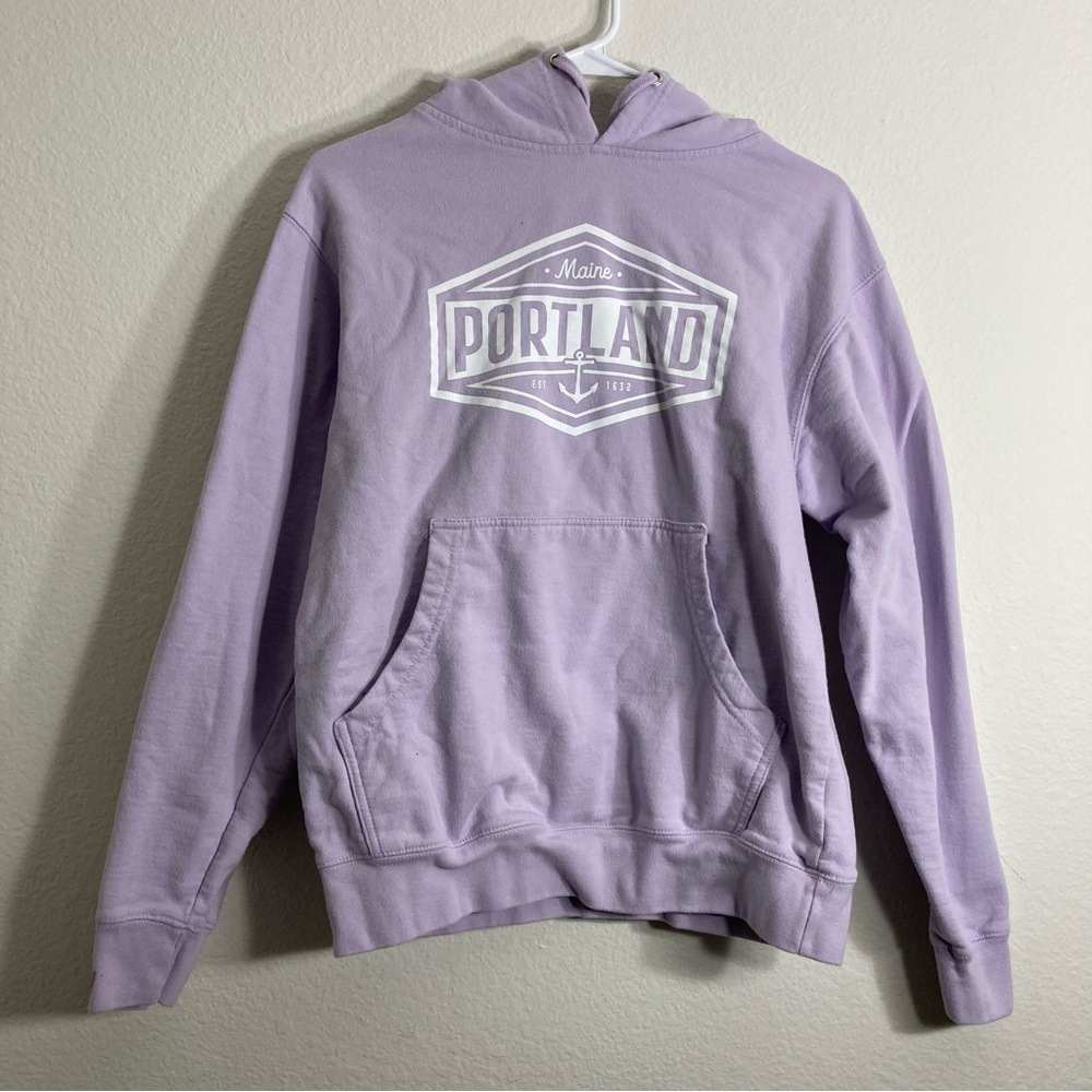 Portland Maine Hoodie - Lilac Purple - Small